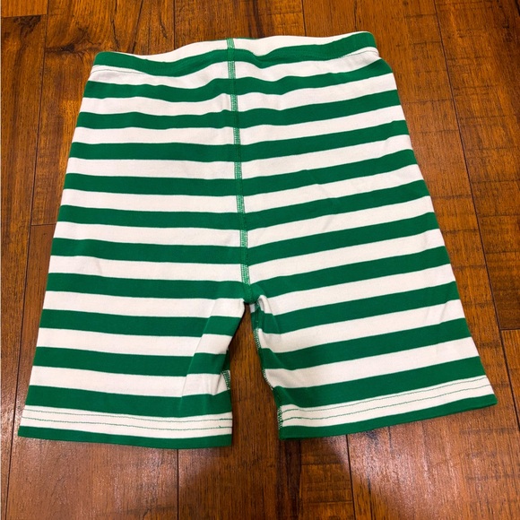 Hanna Andersson Kids Short Pajama Set Christmas Winter Green Peppermint Stripes - Picture 11 of 11